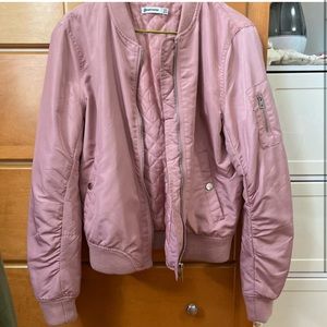Pink bomber jacket